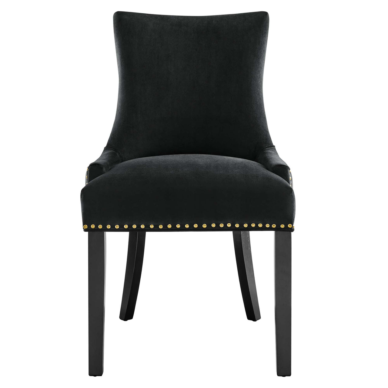 Marvelle Velvet Dining Chair Set of 2, Black
