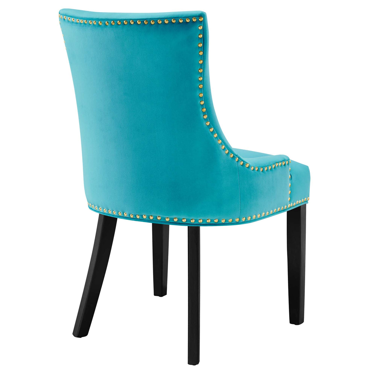 Marvelle Velvet Dining Chair Set of 2, Caspian Blue