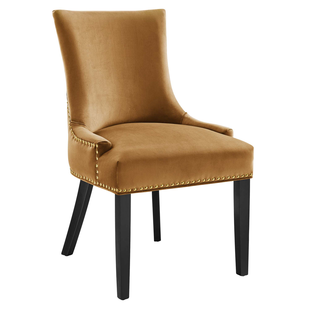 Marvelle Velvet Dining Chair Set of 2, Cognac