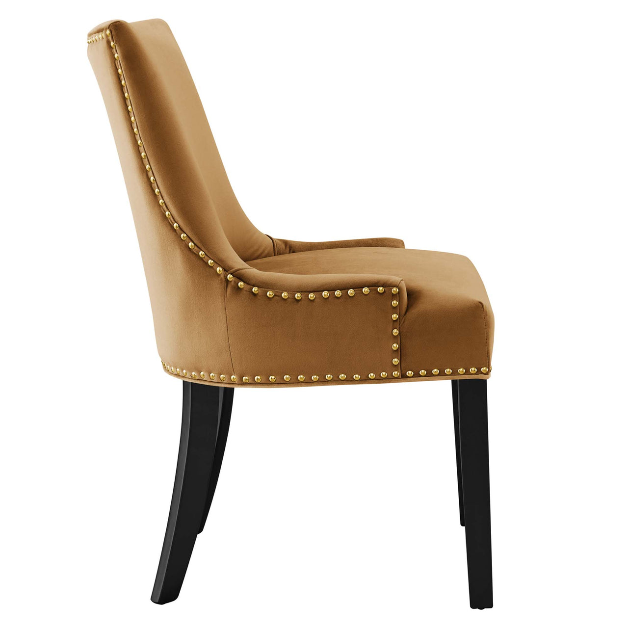 Marvelle Velvet Dining Chair Set of 2, Cognac