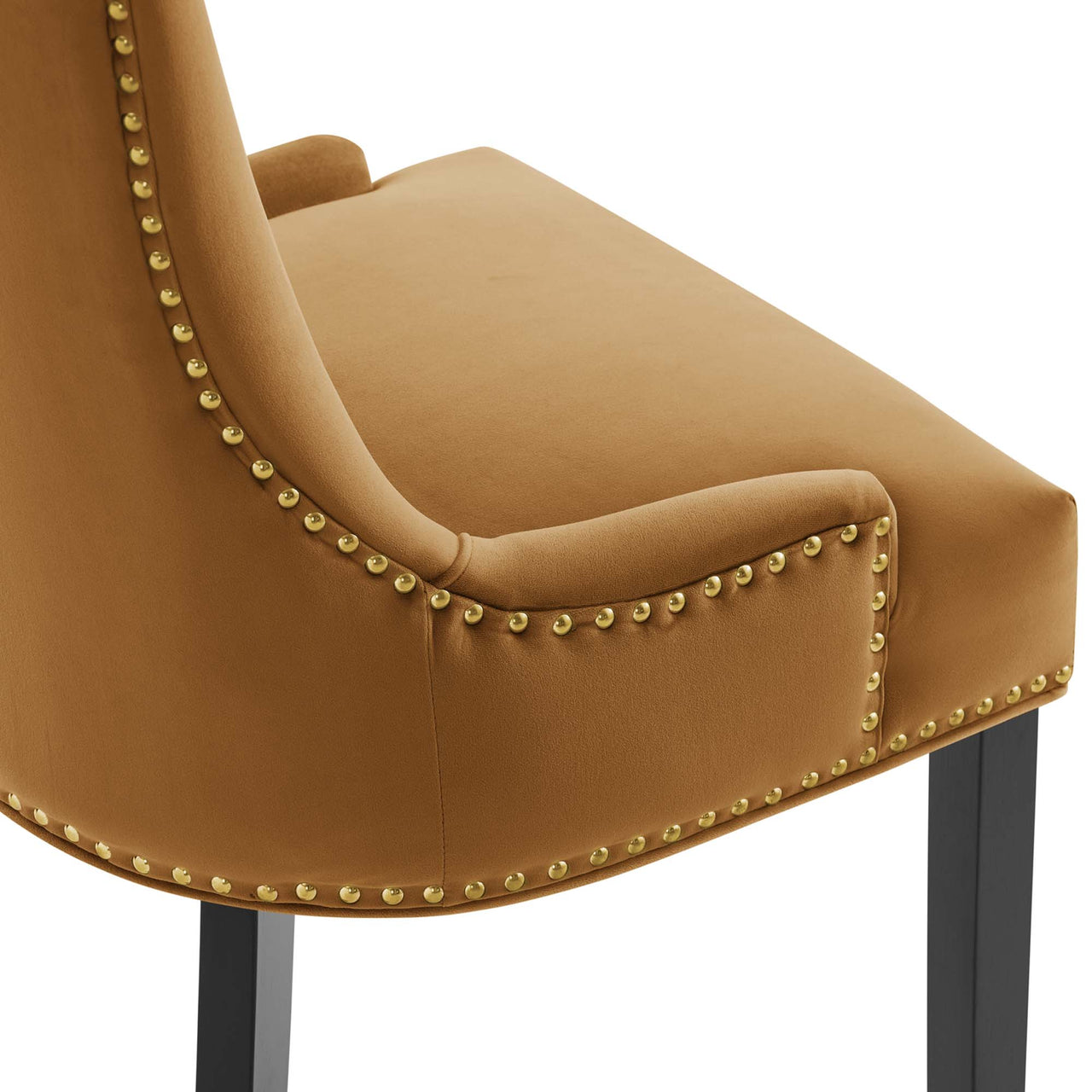Marvelle Velvet Dining Chair Set of 2, Cognac
