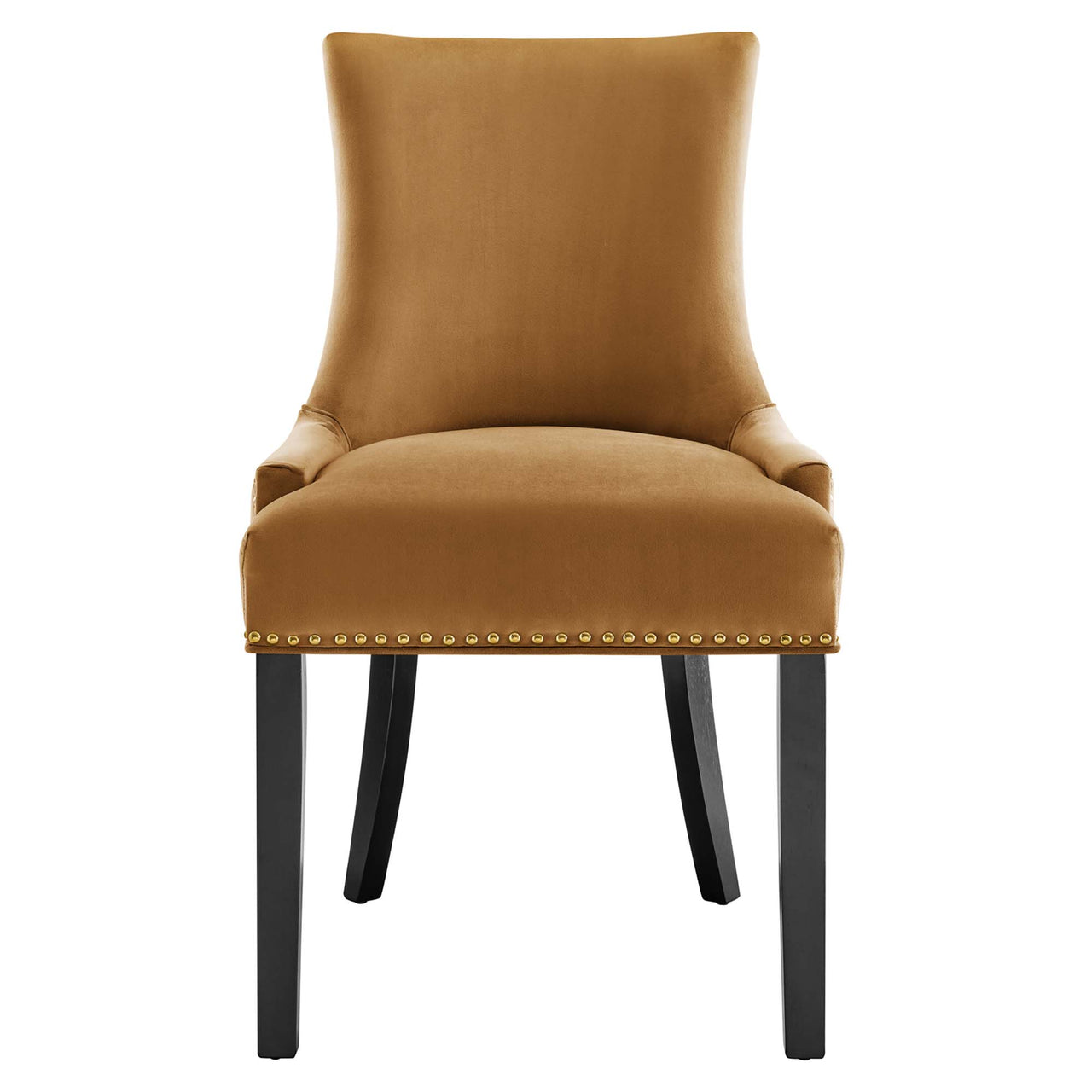 Marvelle Velvet Dining Chair Set of 2, Cognac