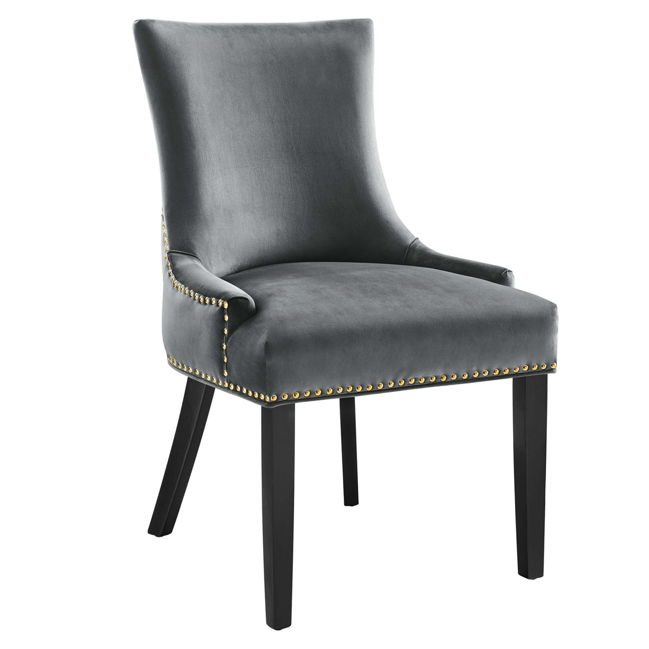 Marvelle Velvet Dining Chair Set of 2, Gray