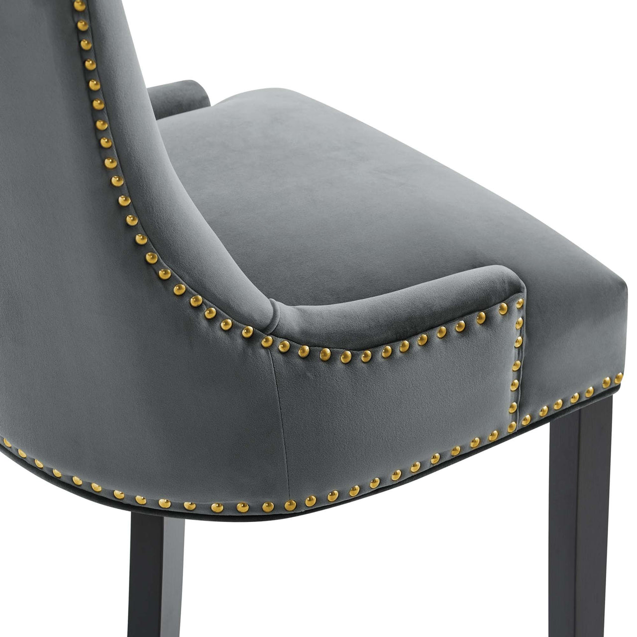 Marvelle Velvet Dining Chair Set of 2, Gray