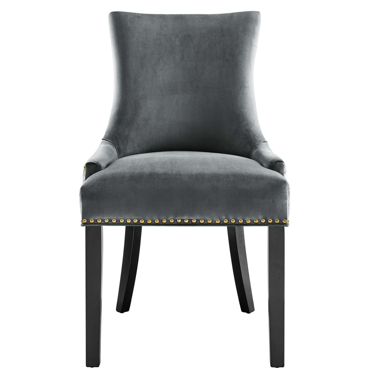 Marvelle Velvet Dining Chair Set of 2, Gray