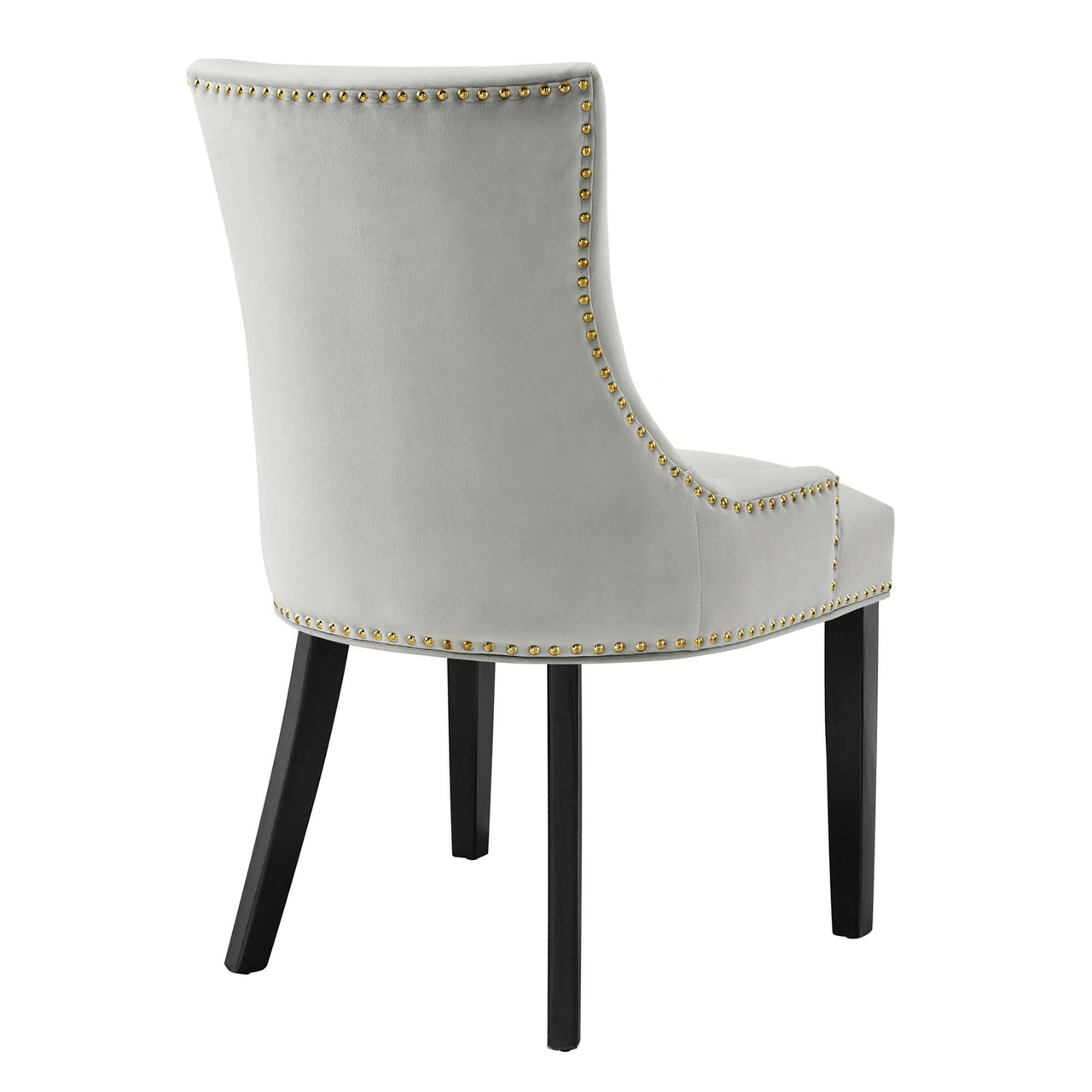 Marvelle Velvet Dining Chair Set of 2, Light Gray