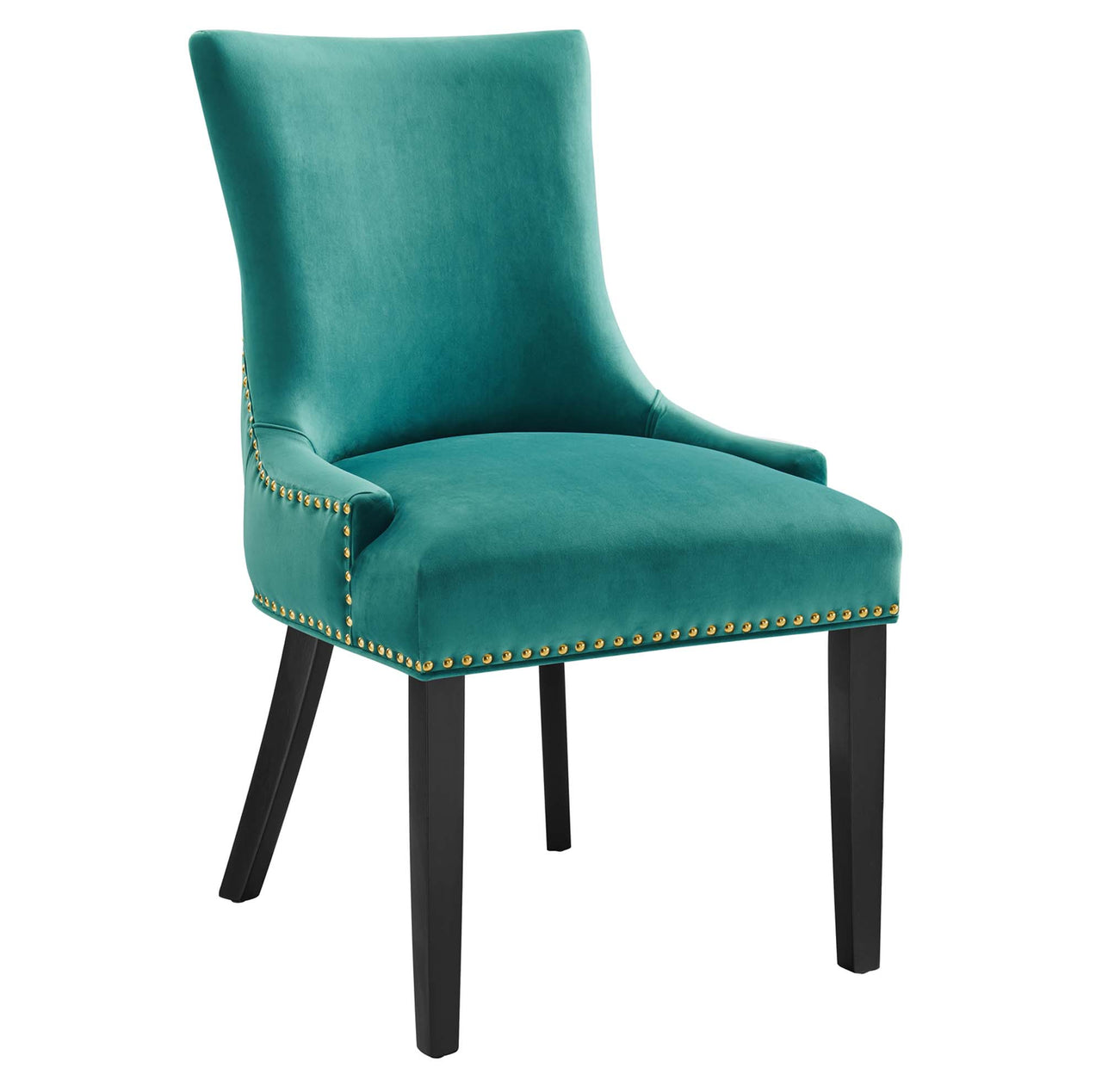 Marvelle Velvet Dining Chair Set of 2, Teal