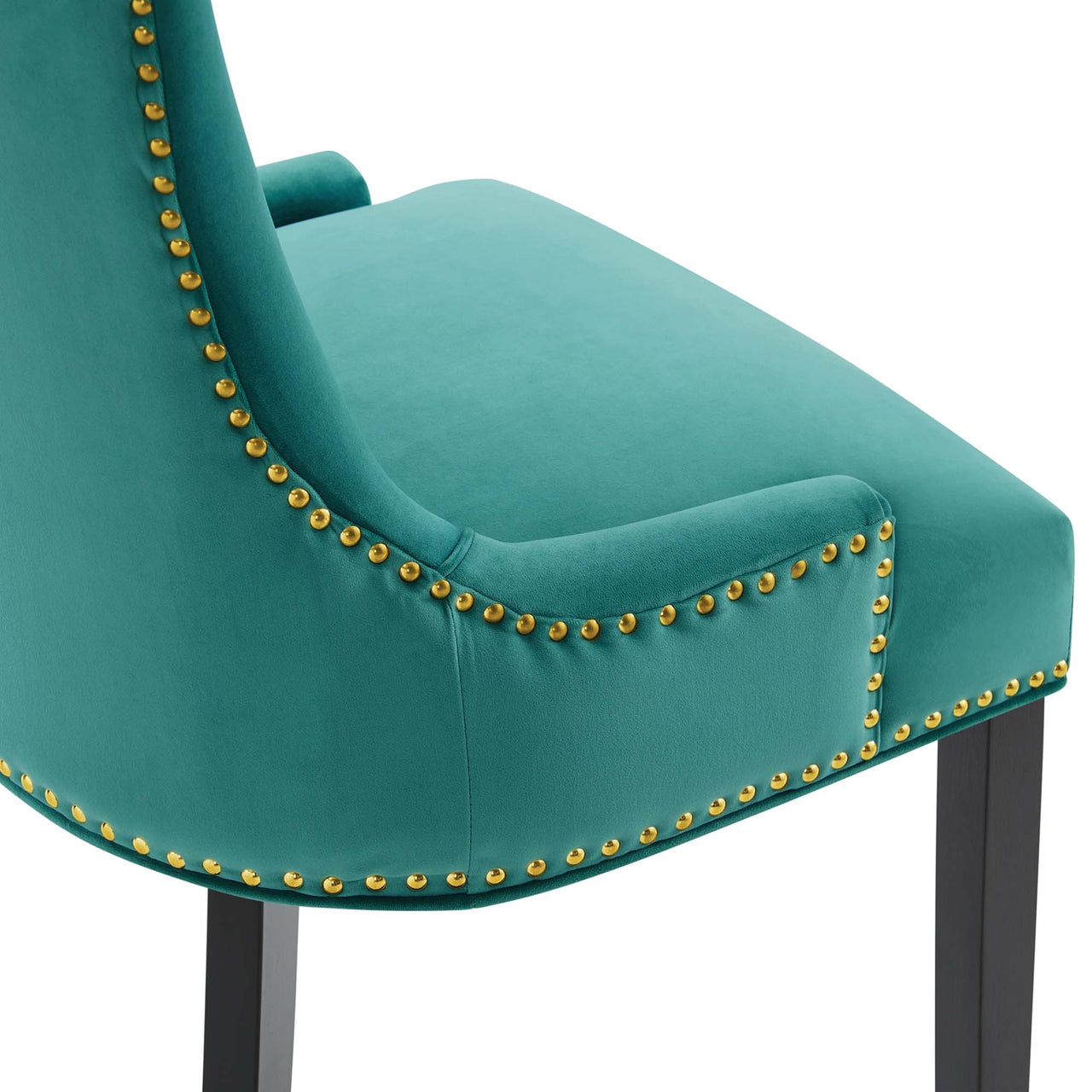 Marvelle Velvet Dining Chair Set of 2, Teal