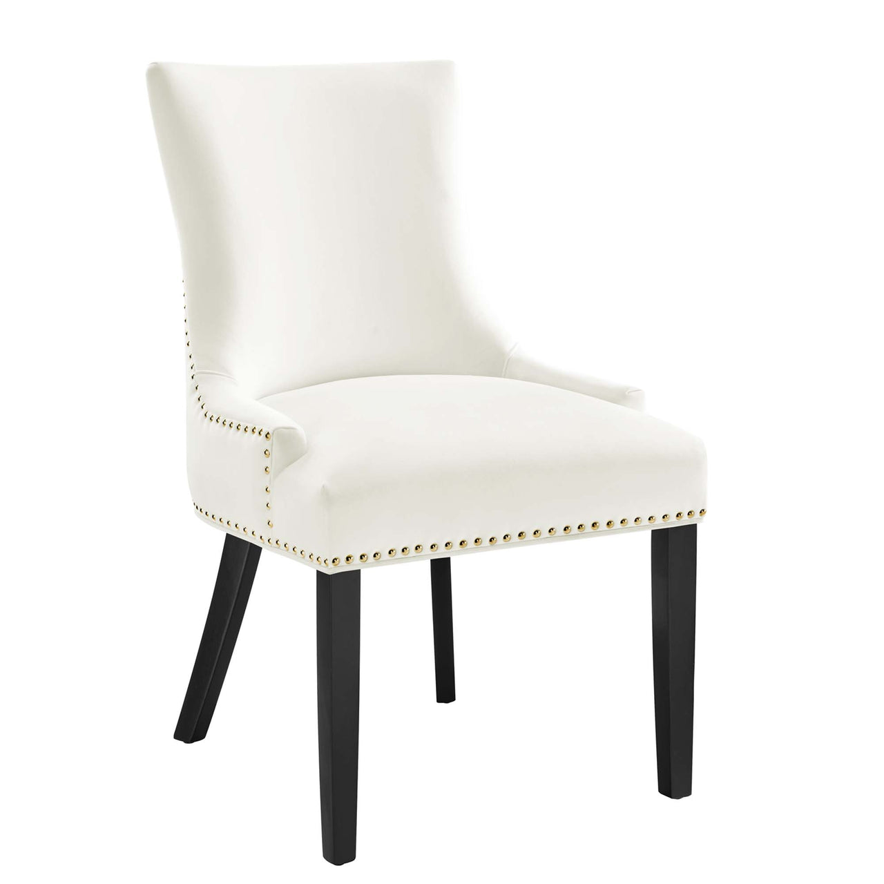 Marvelle Velvet Dining Chair Set of 2, White