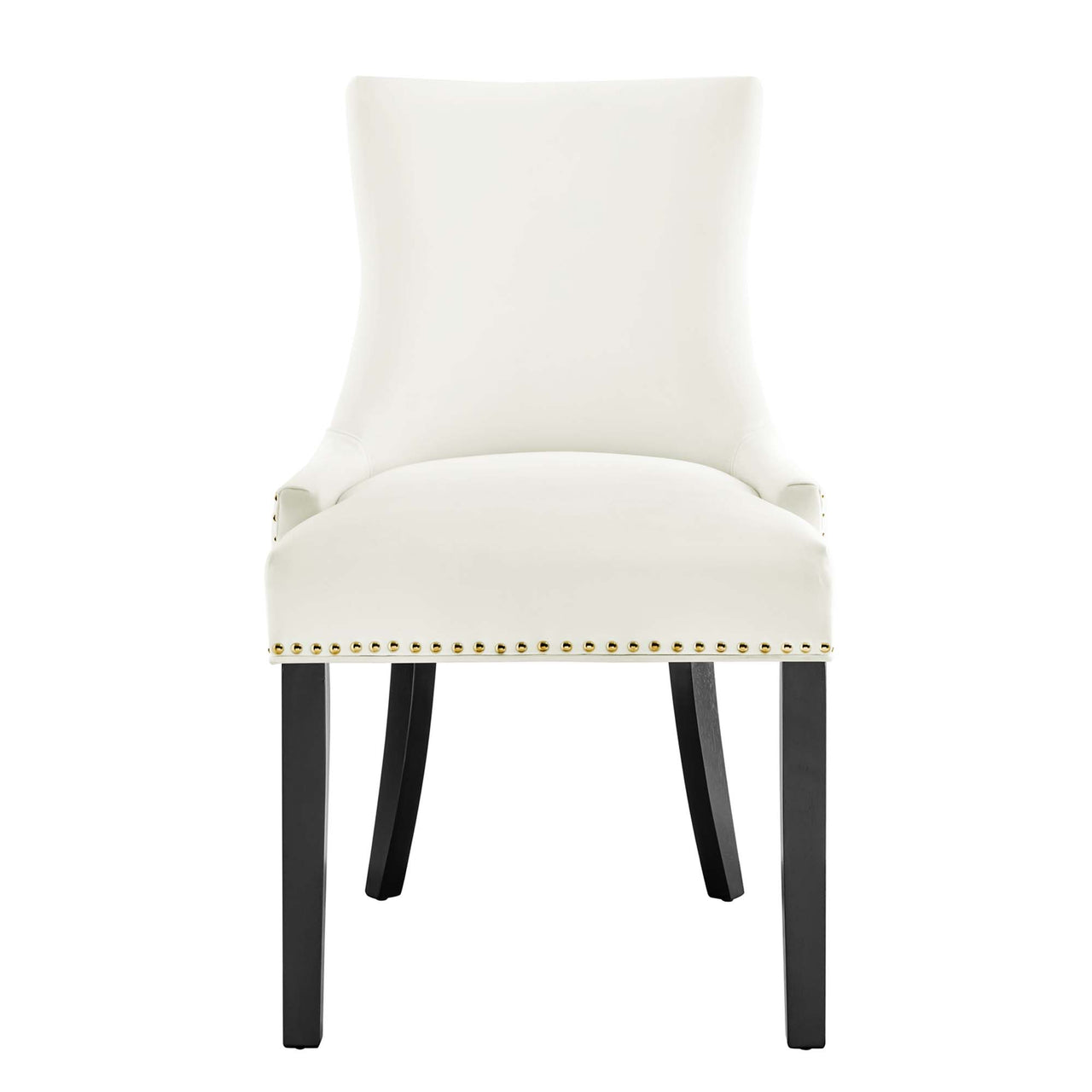 Marvelle Velvet Dining Chair Set of 2, White