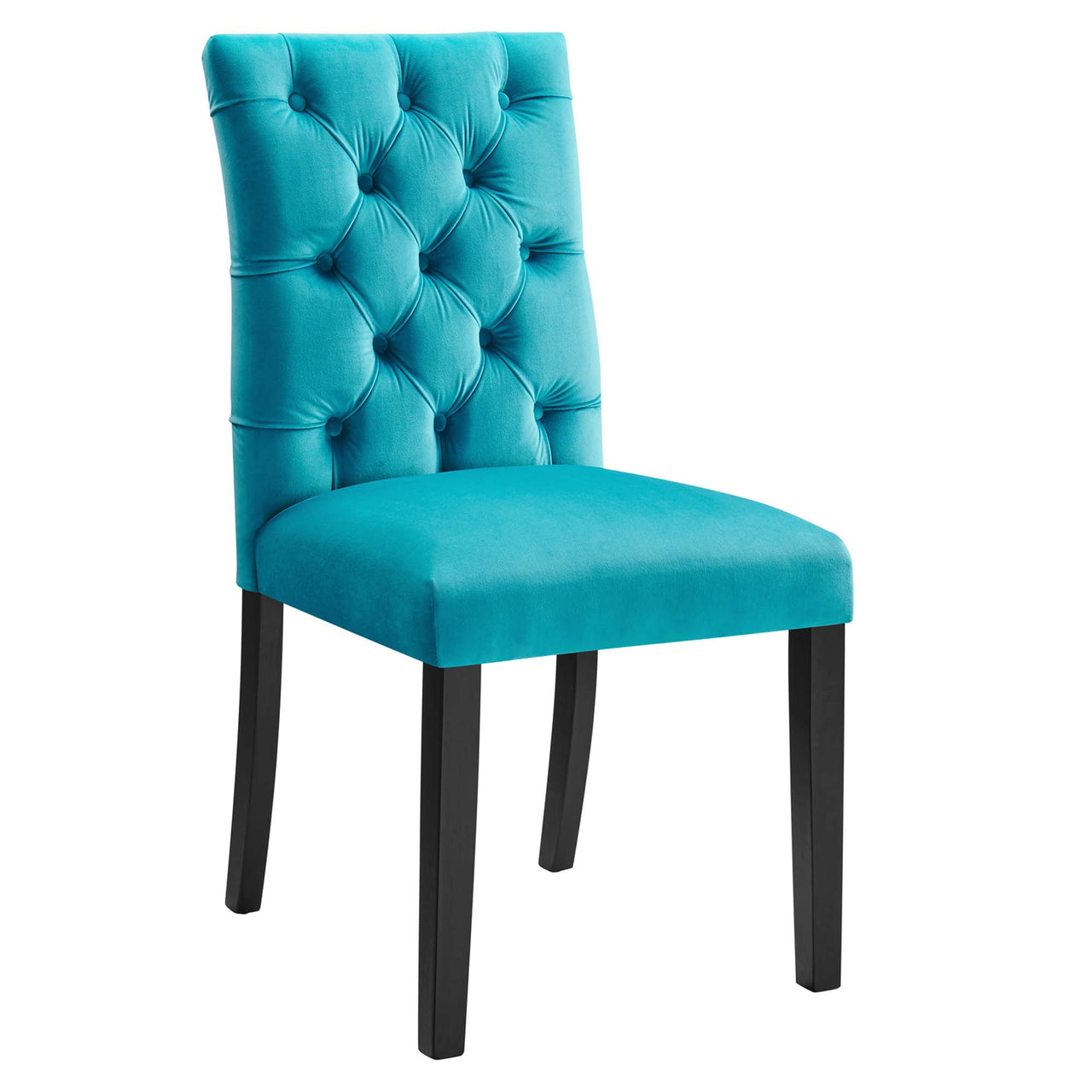 Heiress Upholstered Velvet Dining Chair Set of 2, Blue