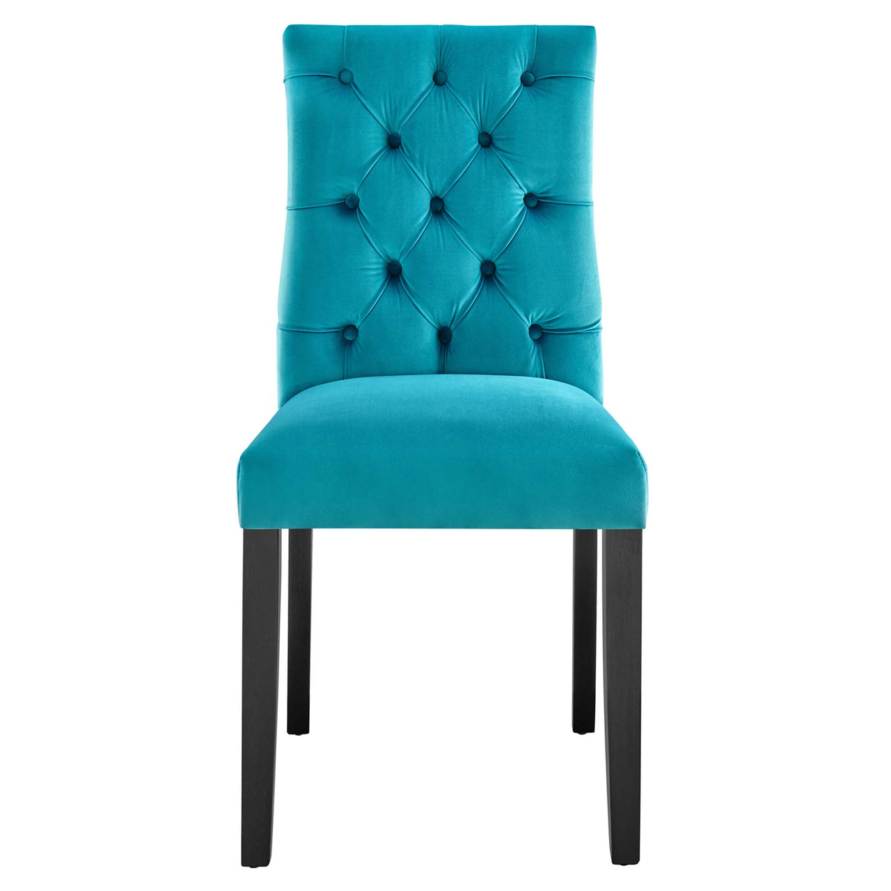 Heiress Upholstered Velvet Dining Chair Set of 2, Blue