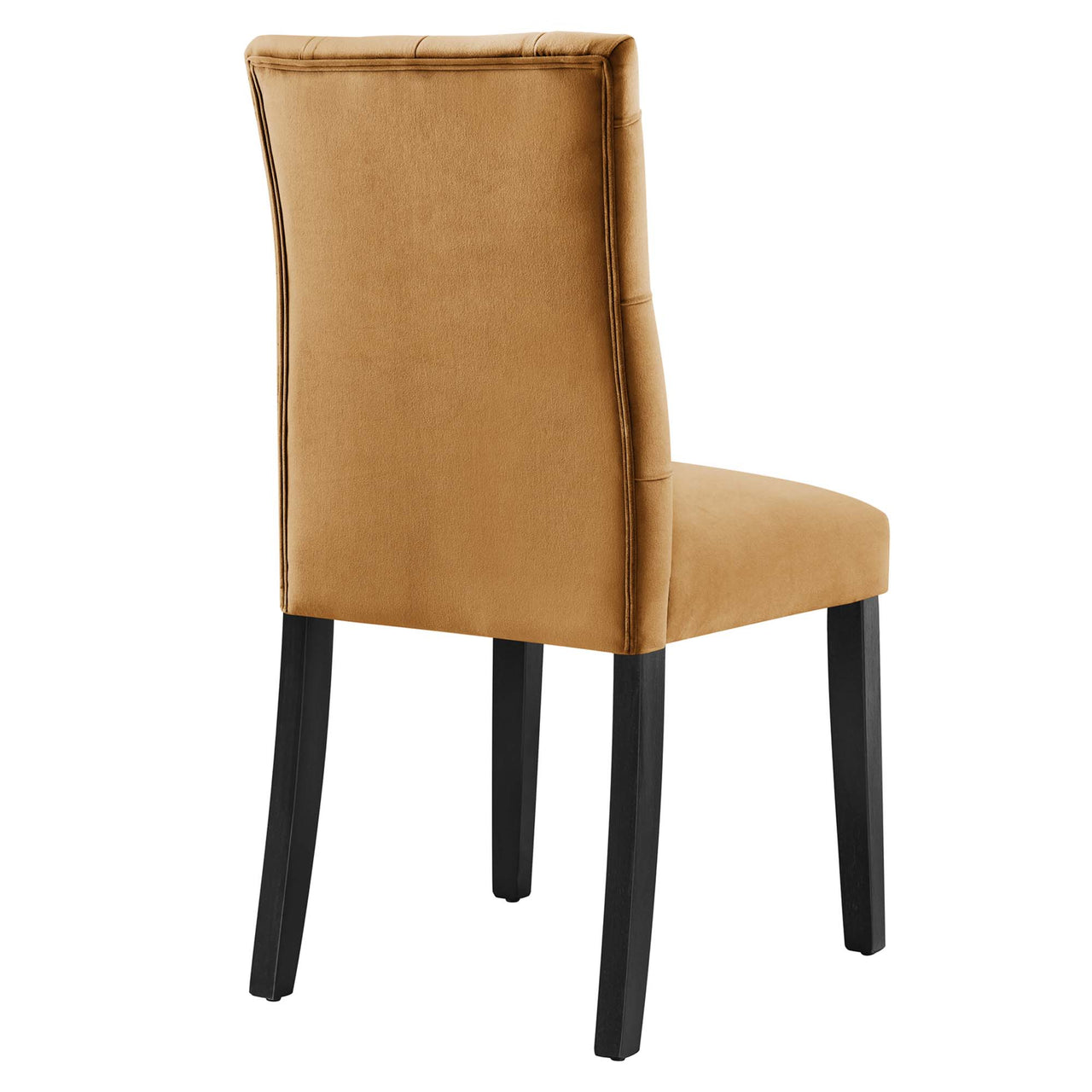 Heiress Upholstered Velvet Dining Chair Set of 2, Cognac