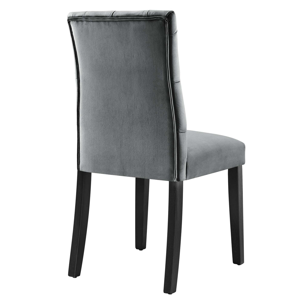 Heiress Upholstered Velvet Dining Chair Set of 2, Gray