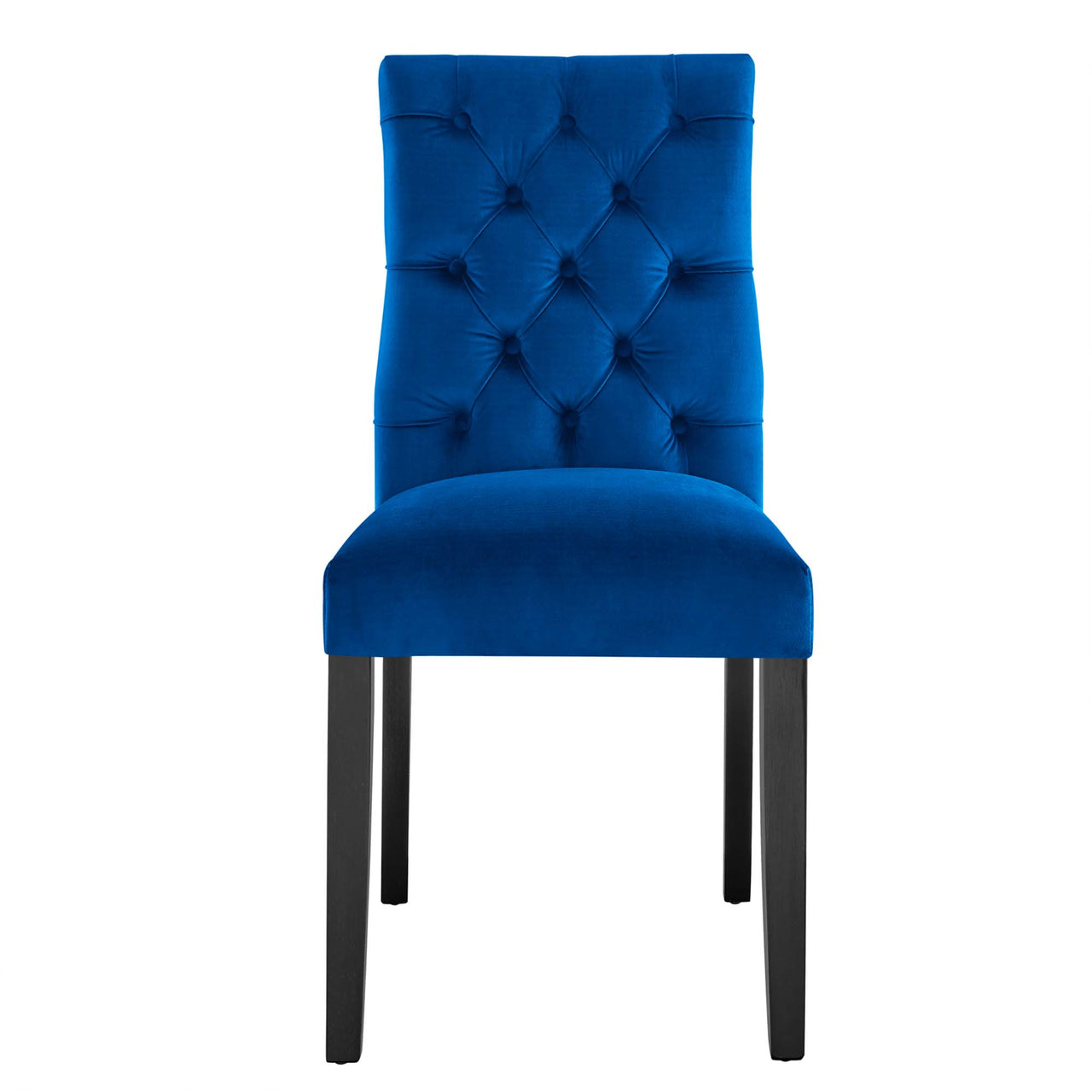 Heiress Upholstered Velvet Dining Chair Set of 2, Navy