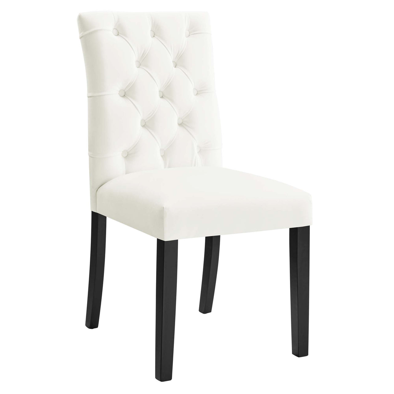 Heiress Upholstered Velvet Dining Chair Set of 2, White