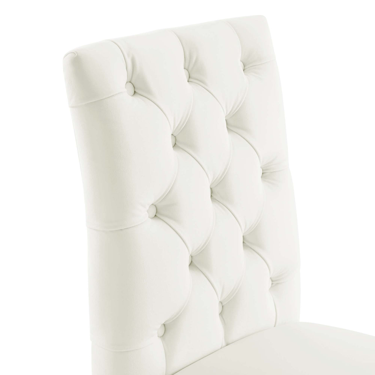Heiress Upholstered Velvet Dining Chair Set of 2, White