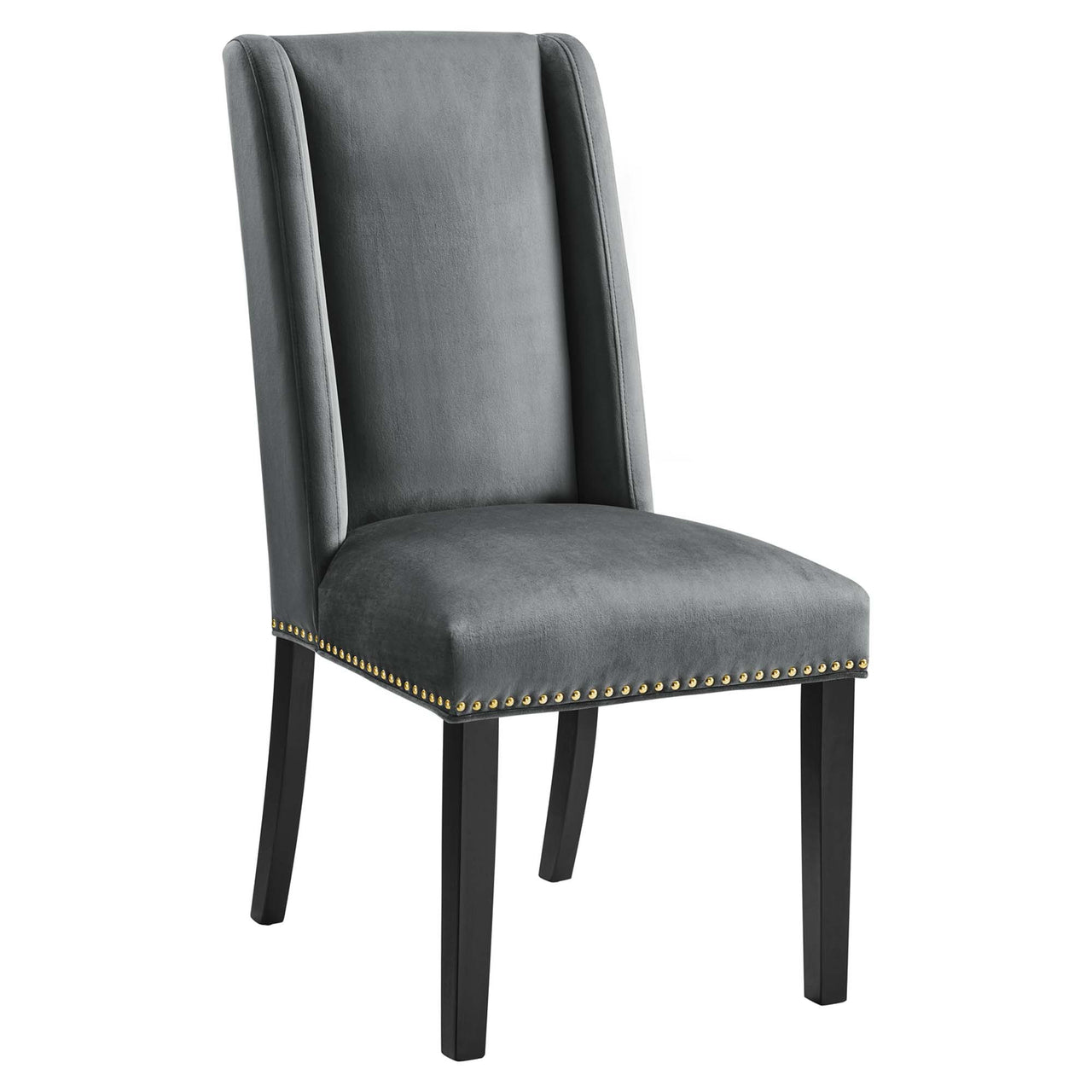 Bellare Velvet Dining Chair Set of 2, Gray