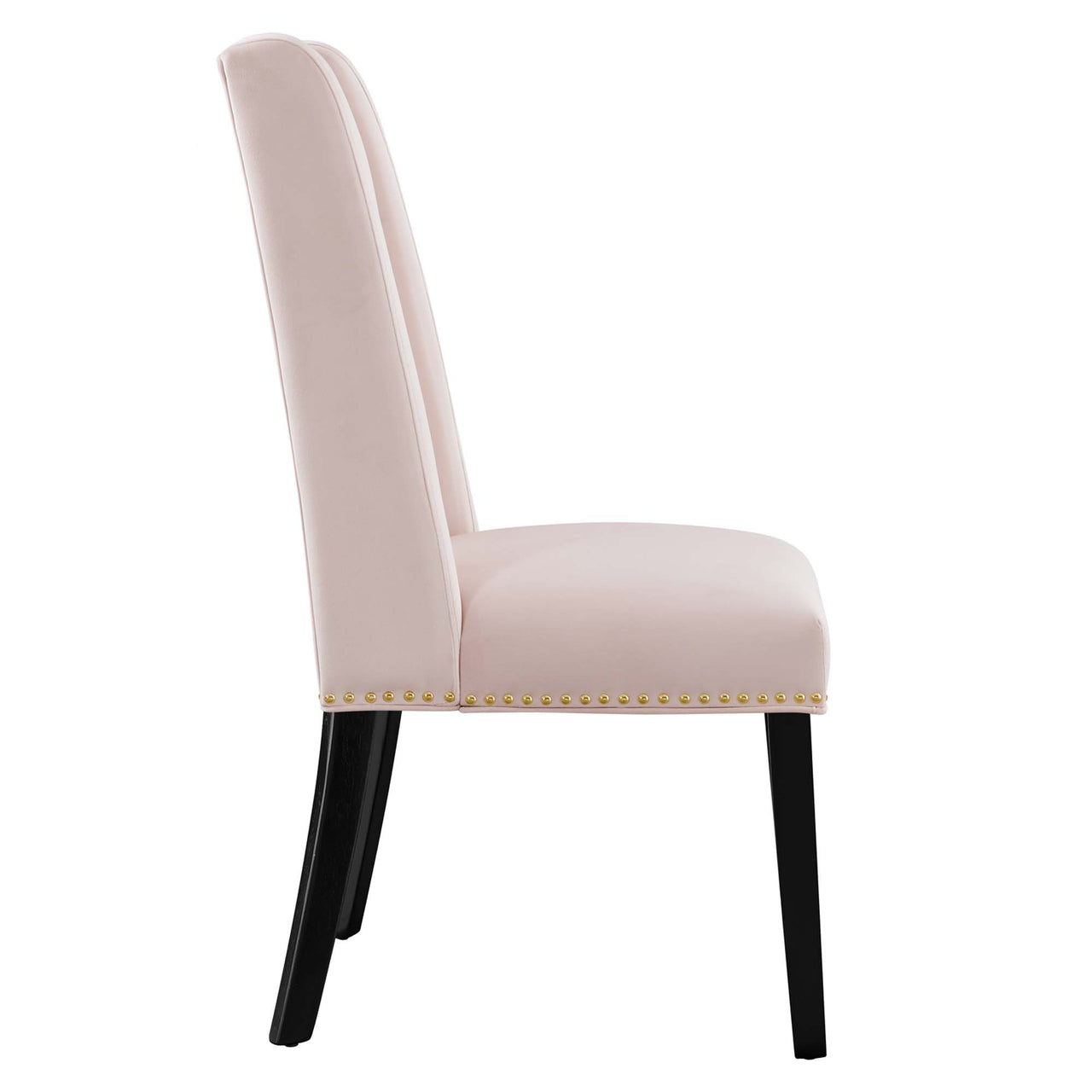 Bellare Velvet Dining Chair Set of 2, Pink