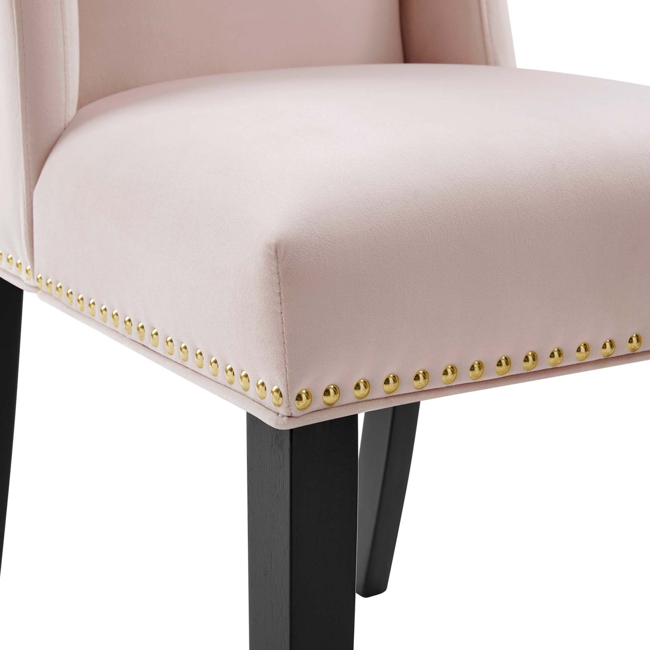 Bellare Velvet Dining Chair Set of 2, Pink