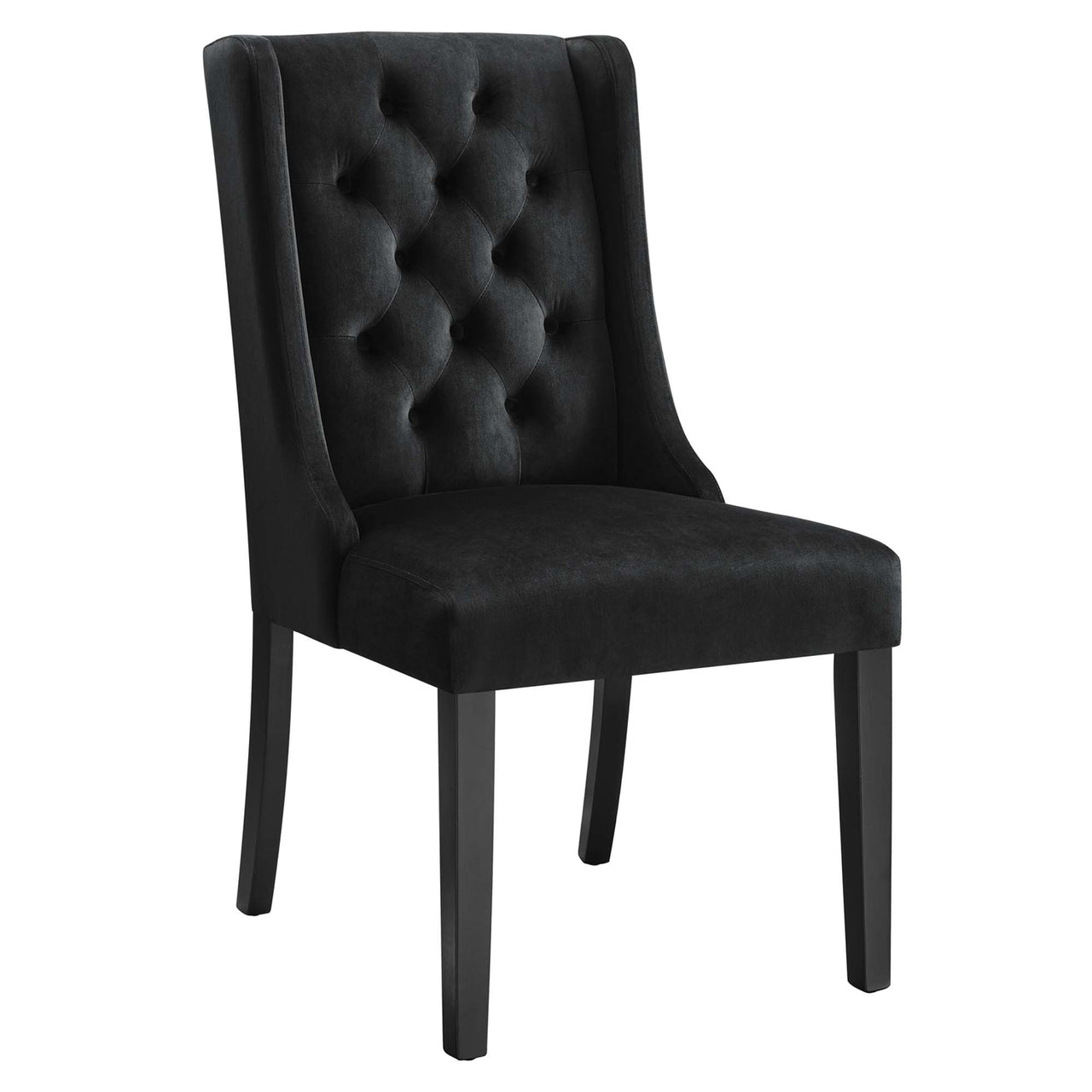 Bellarett Velvet Dining Chair Set of 2, Black