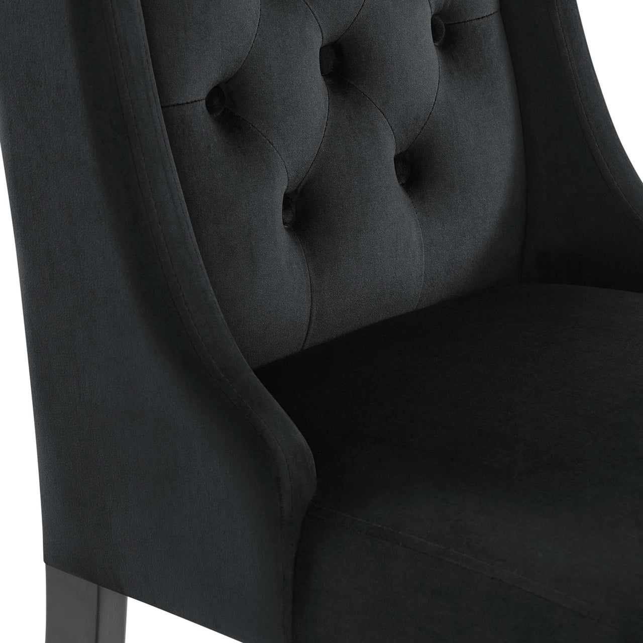 Bellarett Velvet Dining Chair Set of 2, Black