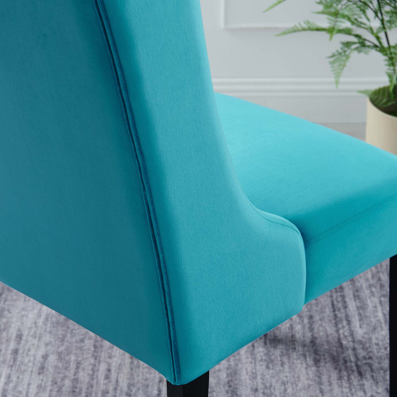 Bellarett Velvet Dining Chair Set of 2, Blue