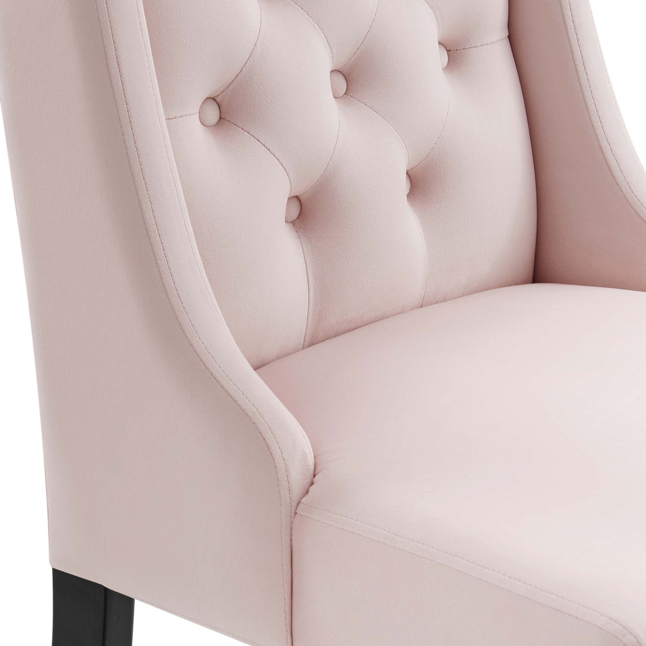 Bellarett Velvet Dining Chair Set of 2, Pink