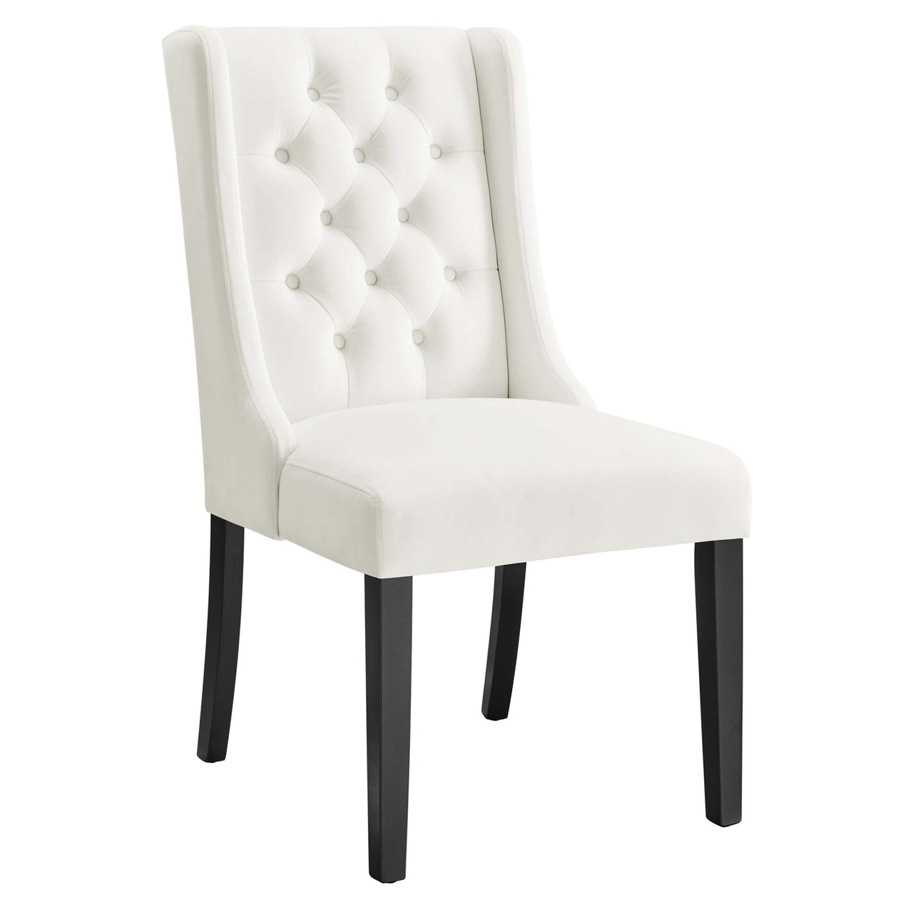 Bellarett Velvet Dining Chair Set of 2, White