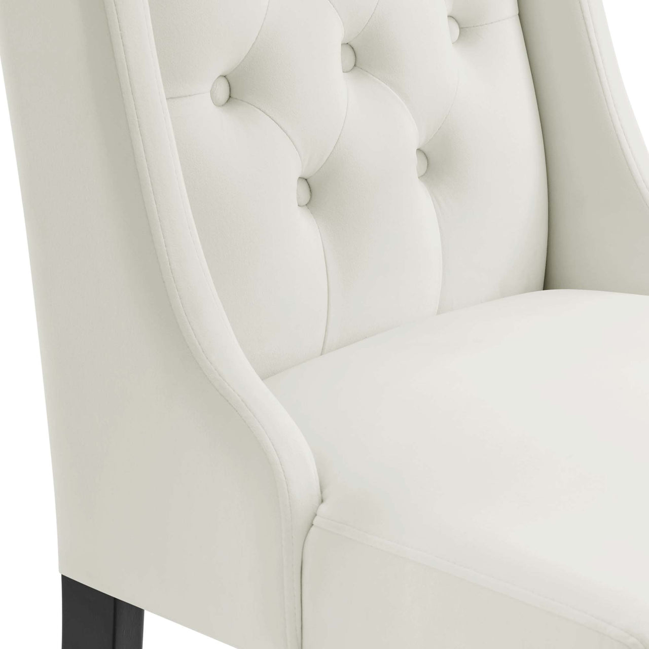 Bellarett Velvet Dining Chair Set of 2, White