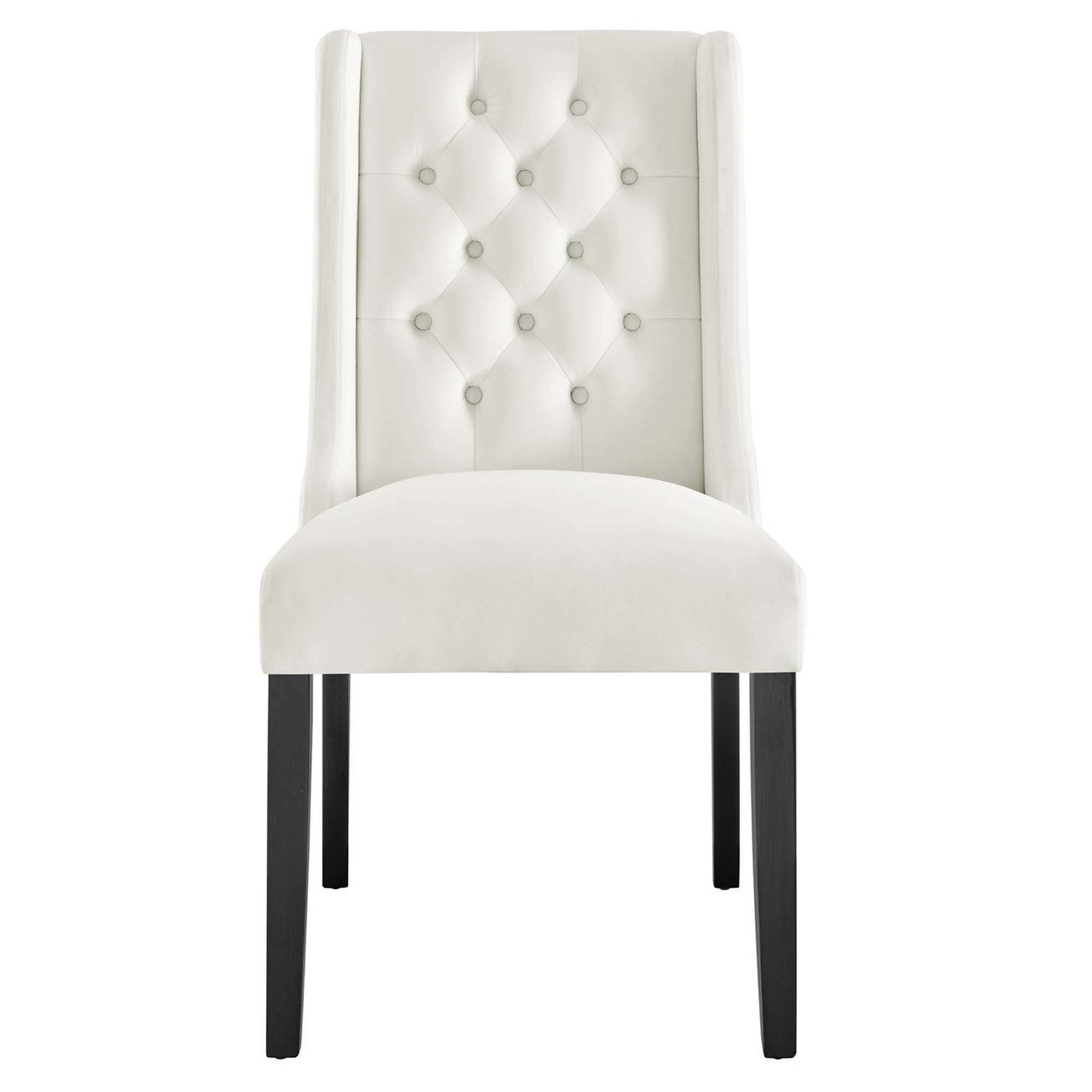 Bellarett Velvet Dining Chair Set of 2, White