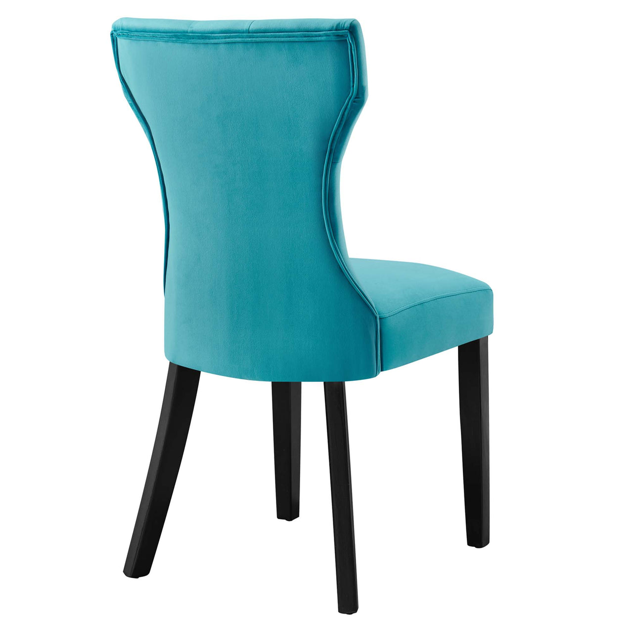 Hourglass Velvet Dining Chair Set of 2, Blue