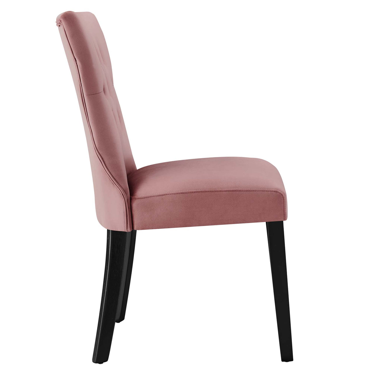 Hourglass Velvet Dining Chair Set of 2, Dusty Rose