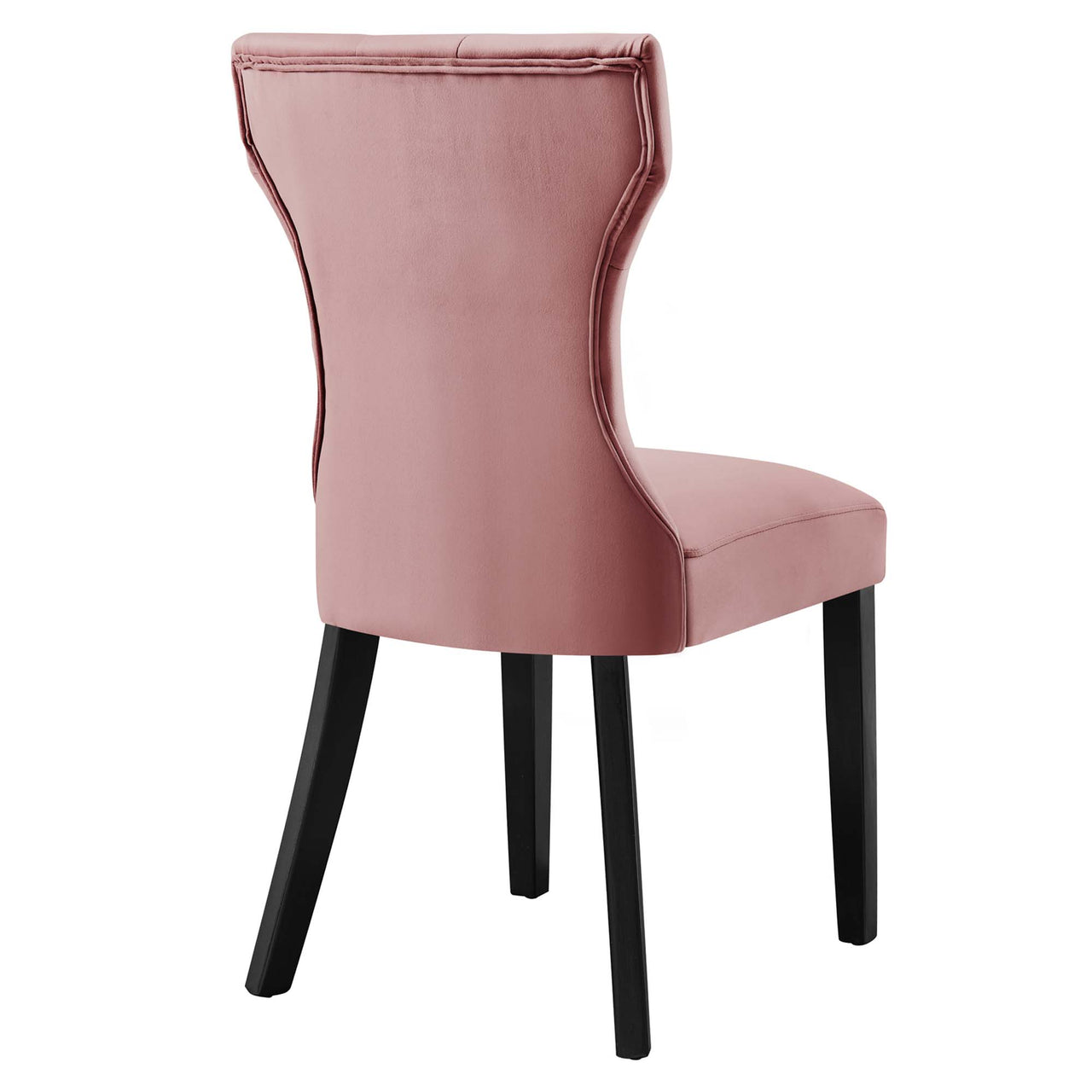 Hourglass Velvet Dining Chair Set of 2, Dusty Rose