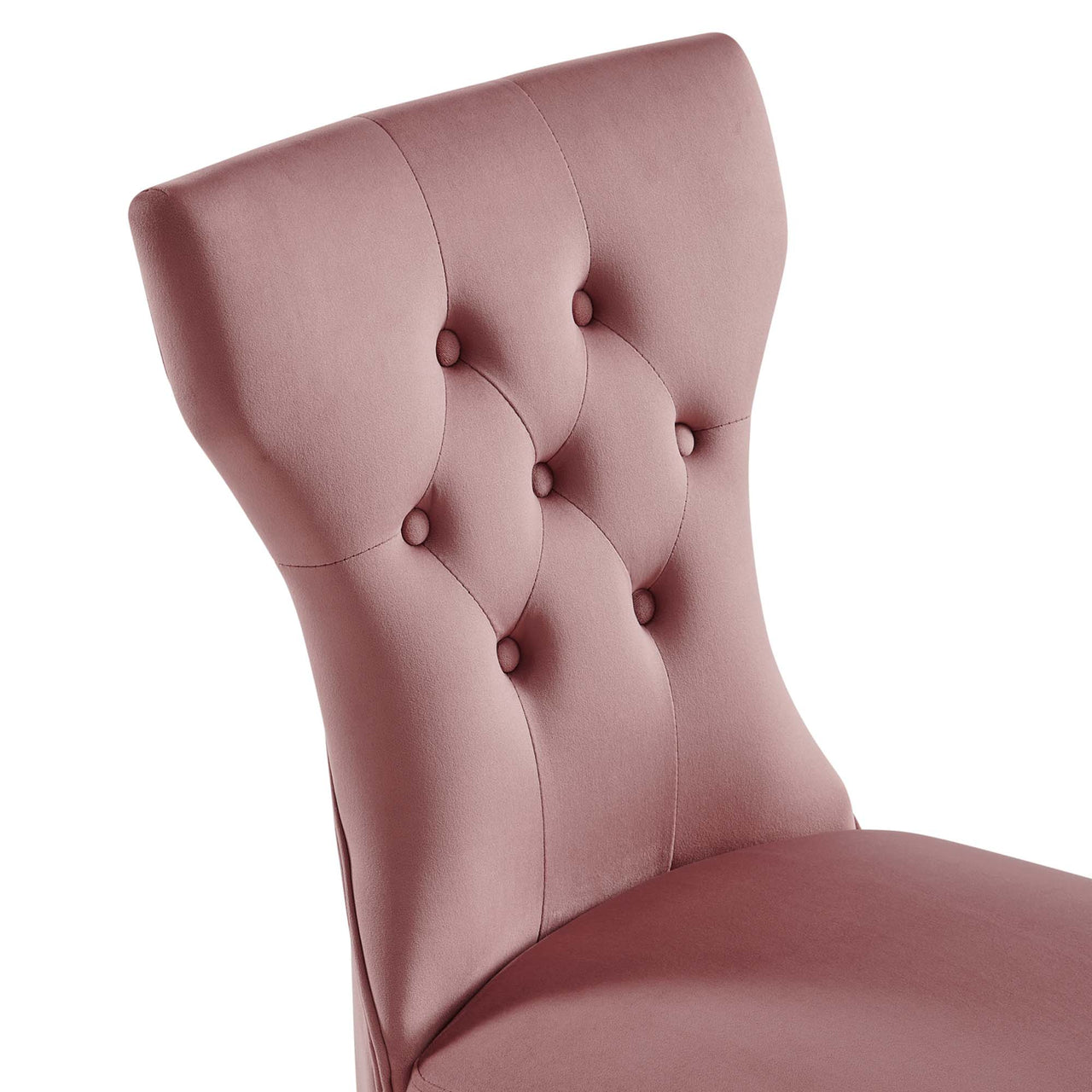 Hourglass Velvet Dining Chair Set of 2, Dusty Rose