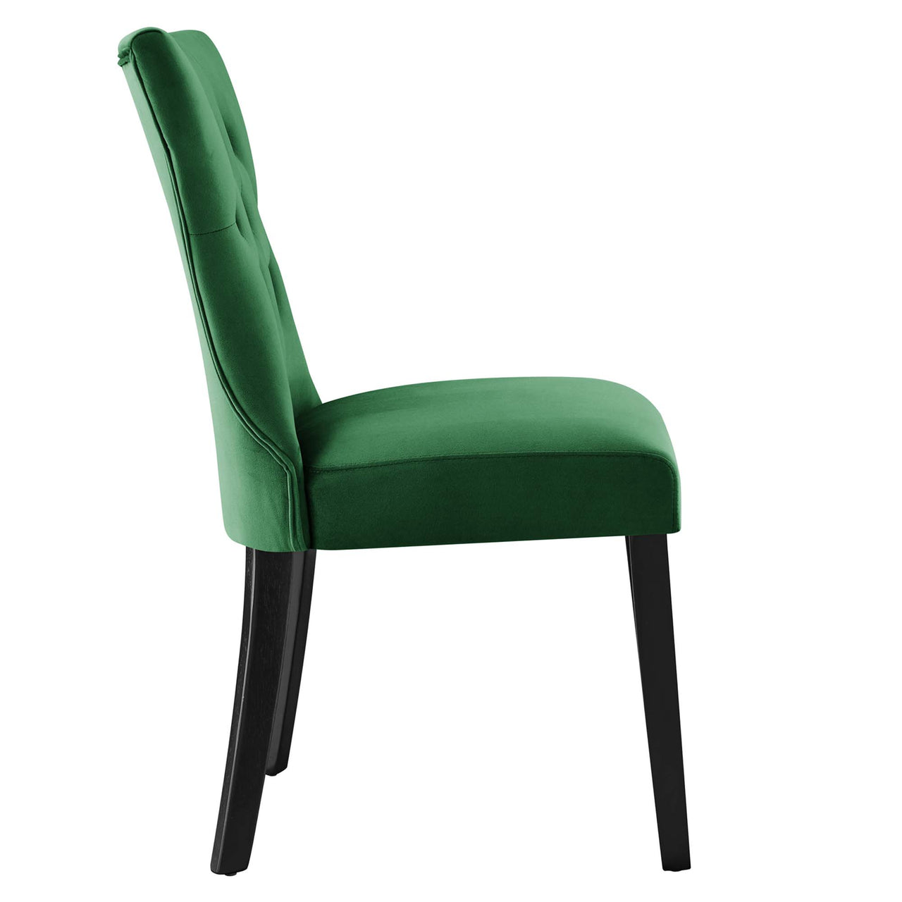 Hourglass Velvet Dining Chair Set of 2, Emerald