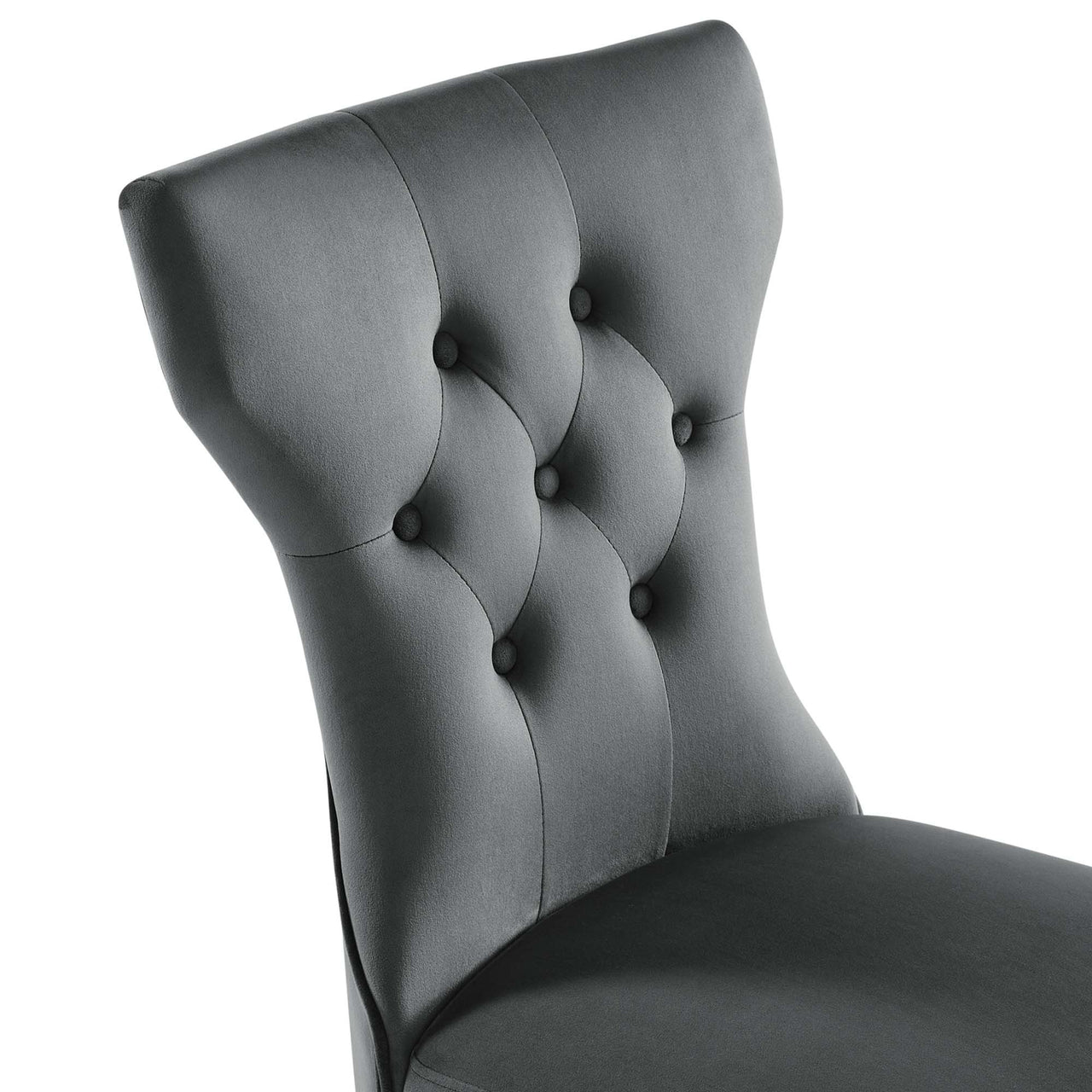 Hourglass Velvet Dining Chair Set of 2, Gray