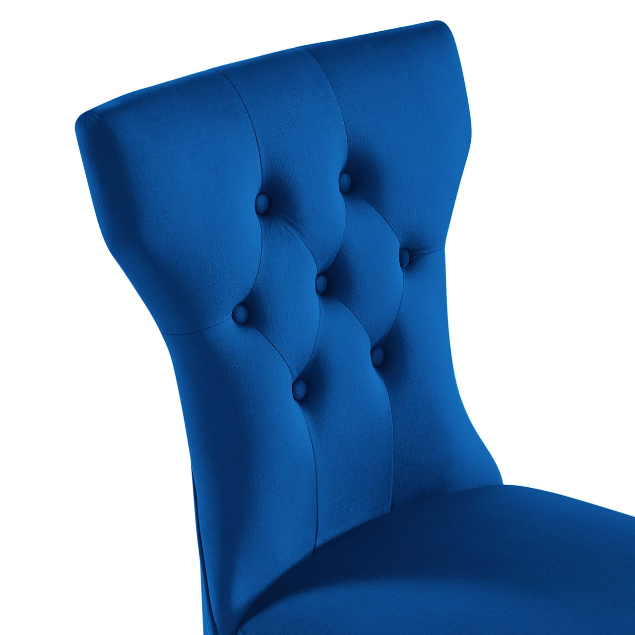 Hourglass Velvet Dining Chair Set of 2, Navy