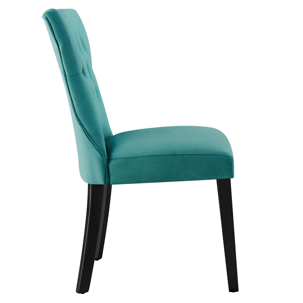 Hourglass Velvet Dining Chair Set of 2, Teal