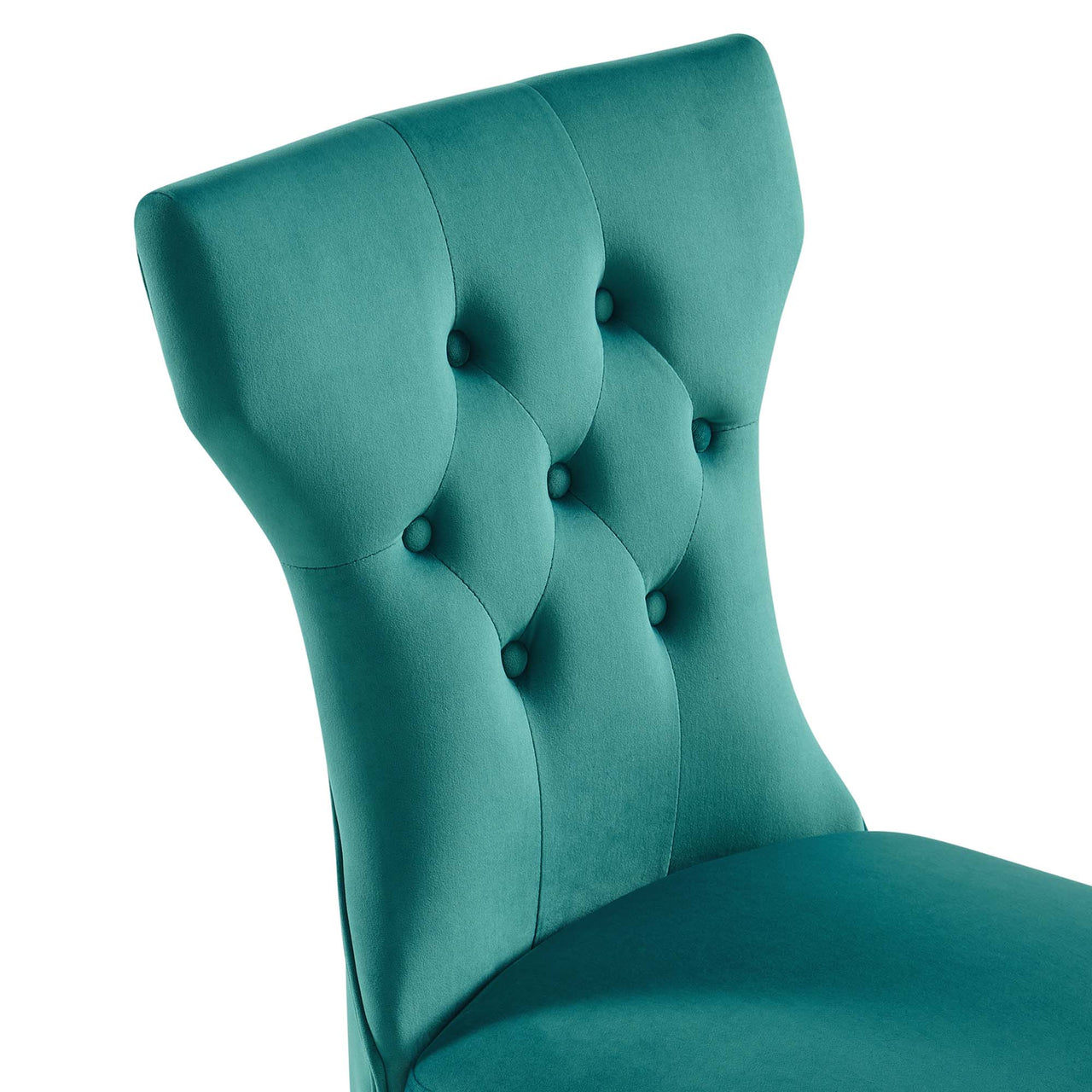 Hourglass Velvet Dining Chair Set of 2, Teal