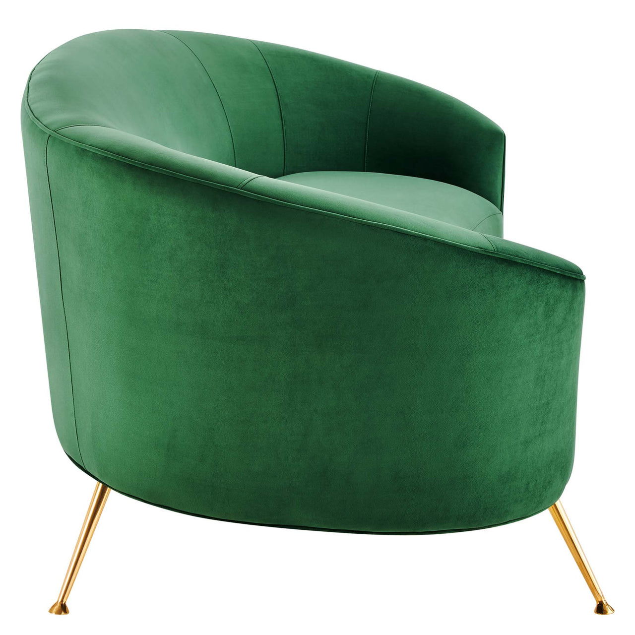 Covetina Velvet Sofa, Emerald