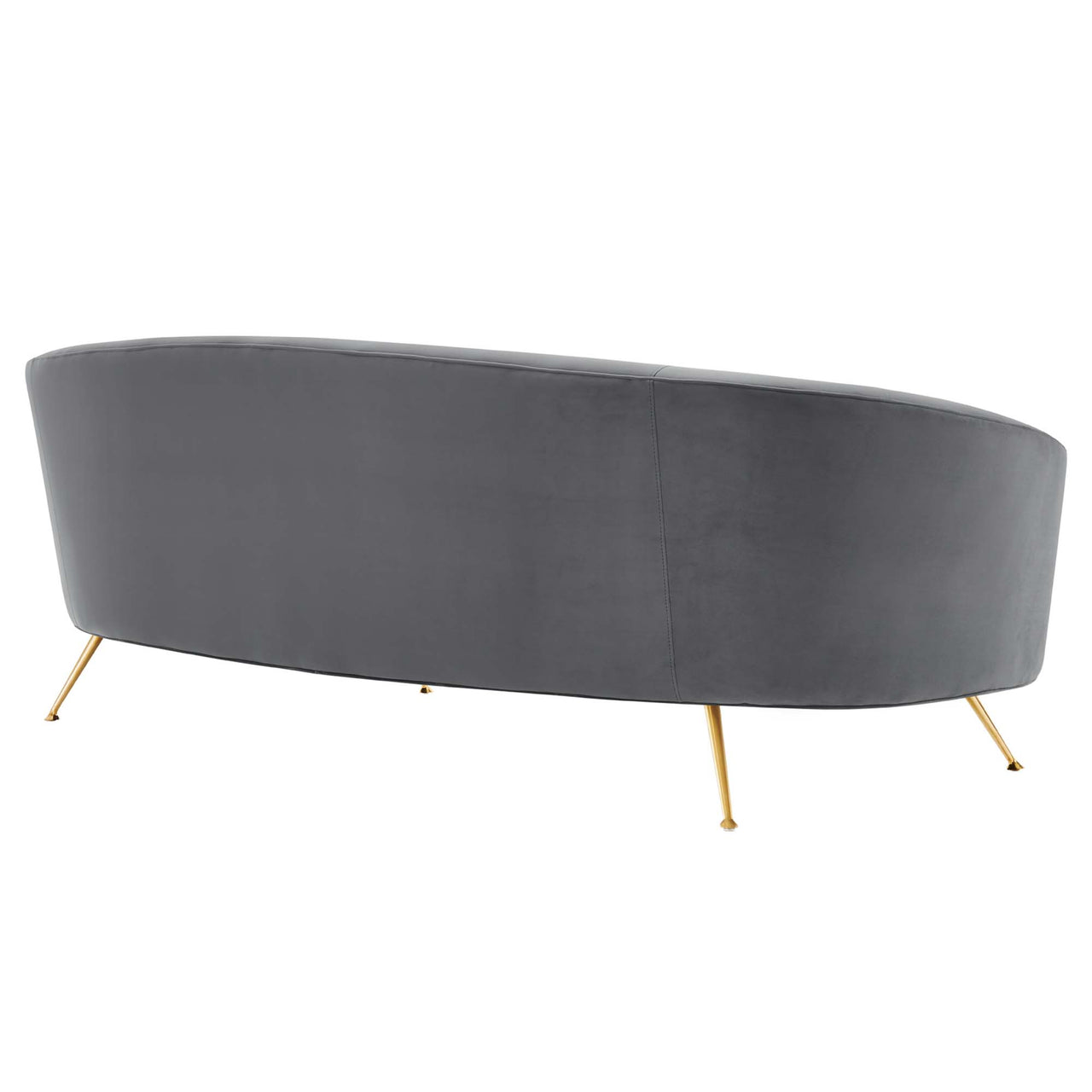 Covetina Velvet Sofa, Gray