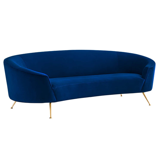 Covetina Velvet Sofa, Navy