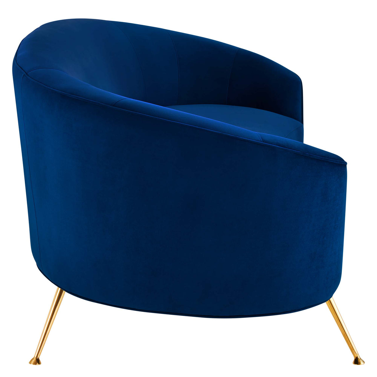 Covetina Velvet Sofa, Navy