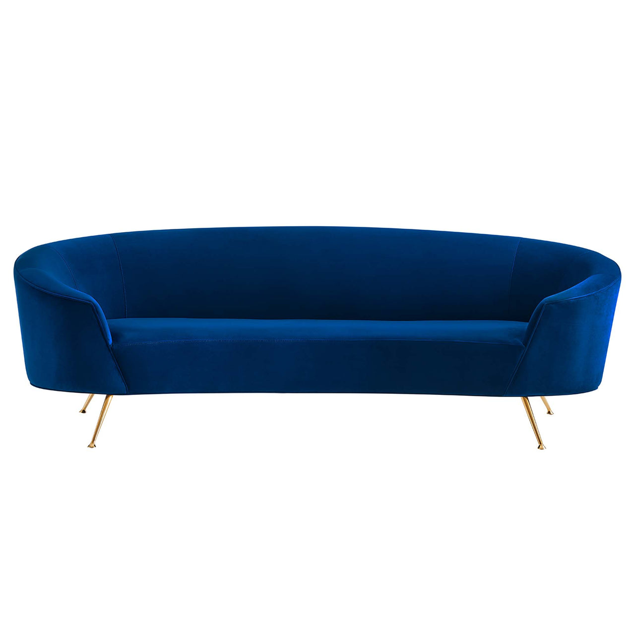 Covetina Velvet Sofa, Navy