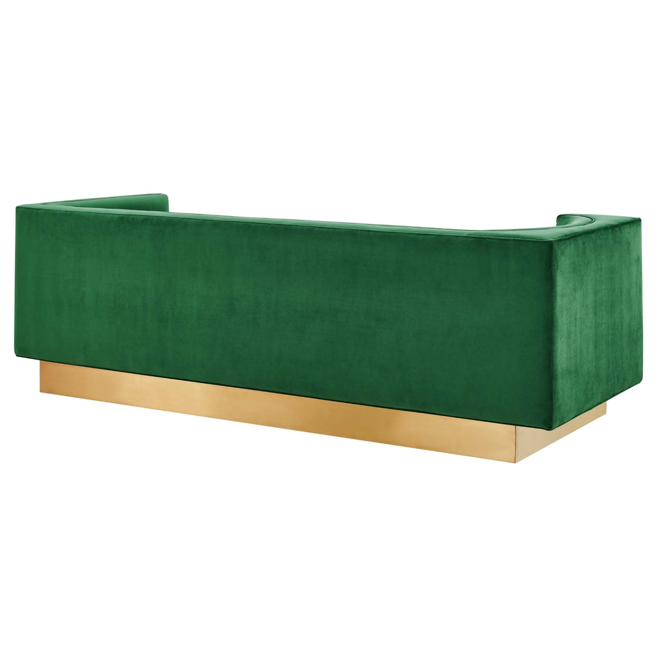 Elarion Upholstered Velvet Sofa, Emerald