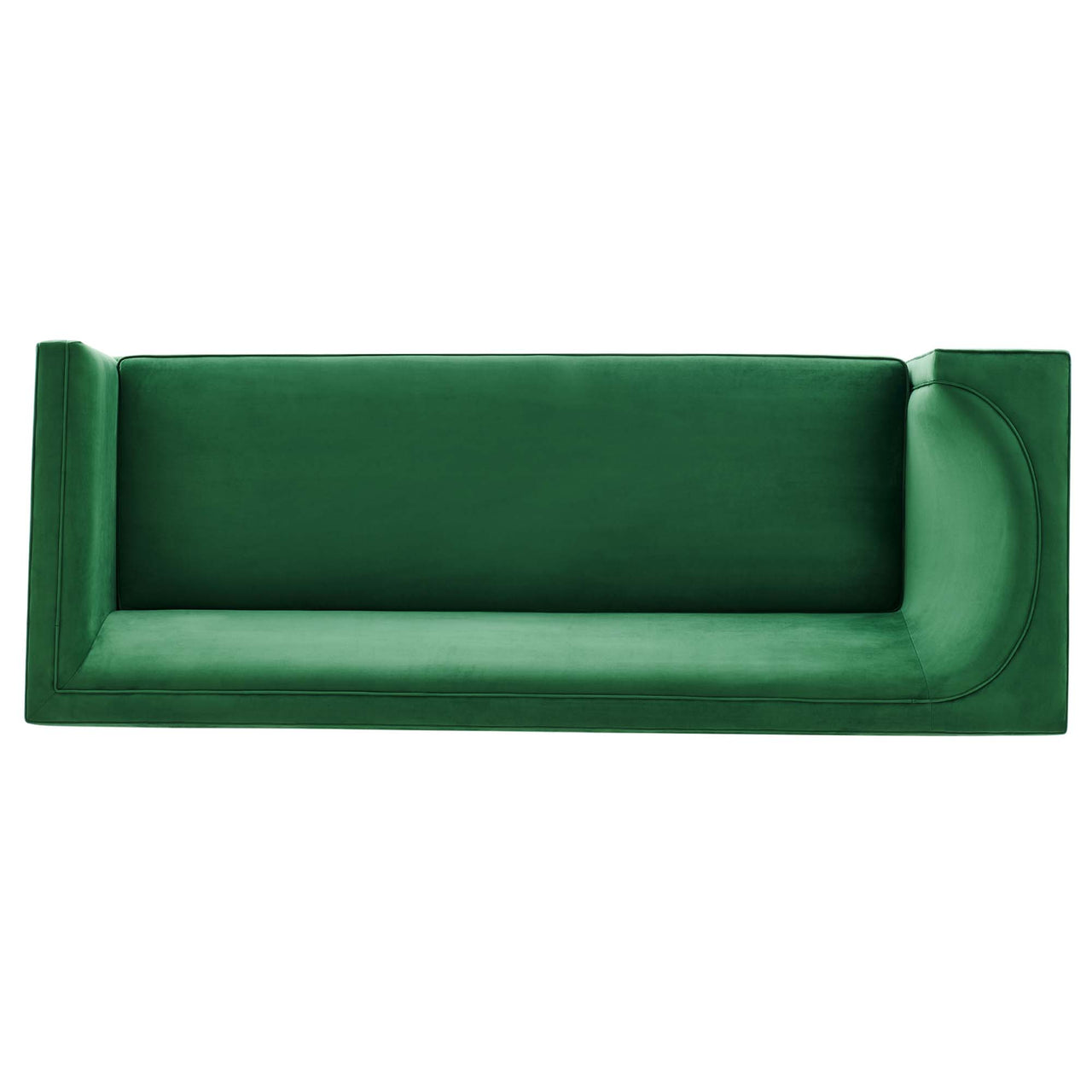 Elarion Upholstered Velvet Sofa, Emerald
