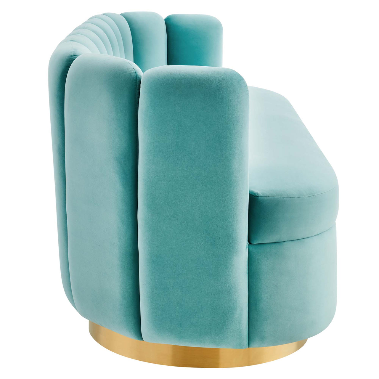 Nerina Upholstered Velvet Sofa, Mint