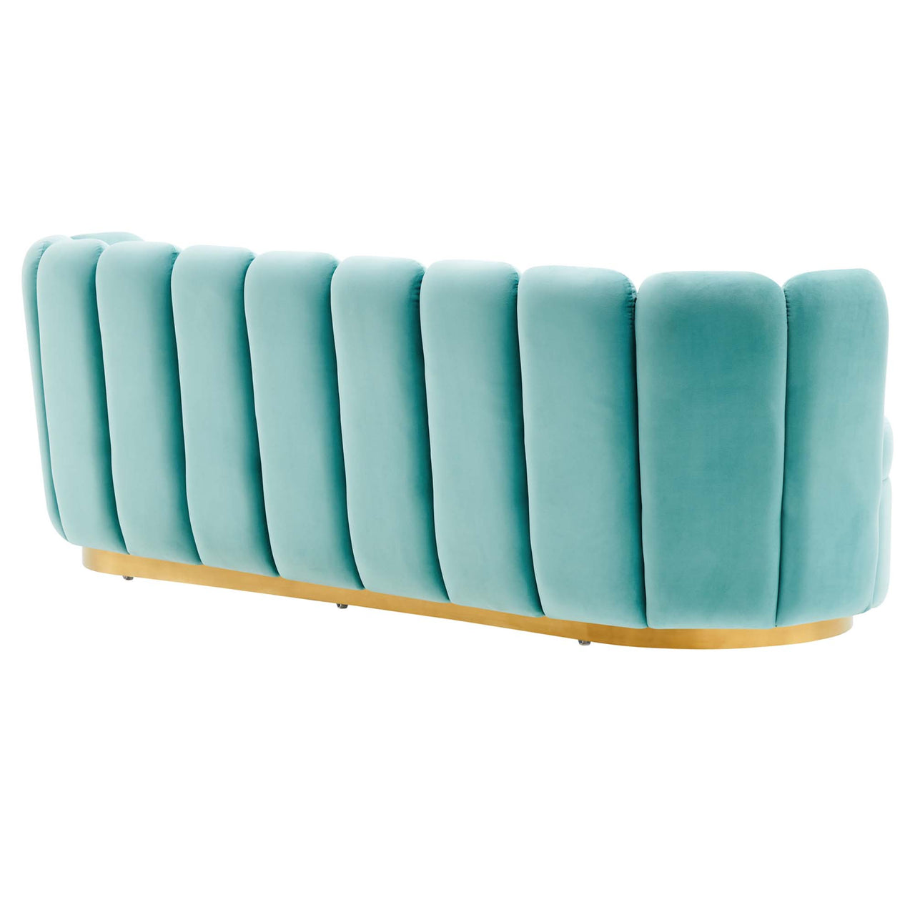Nerina Upholstered Velvet Sofa, Mint