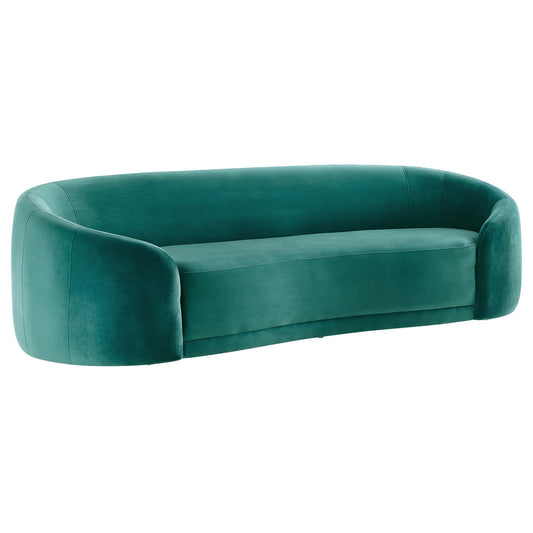 Vilonne Velvet Sofa, Teal